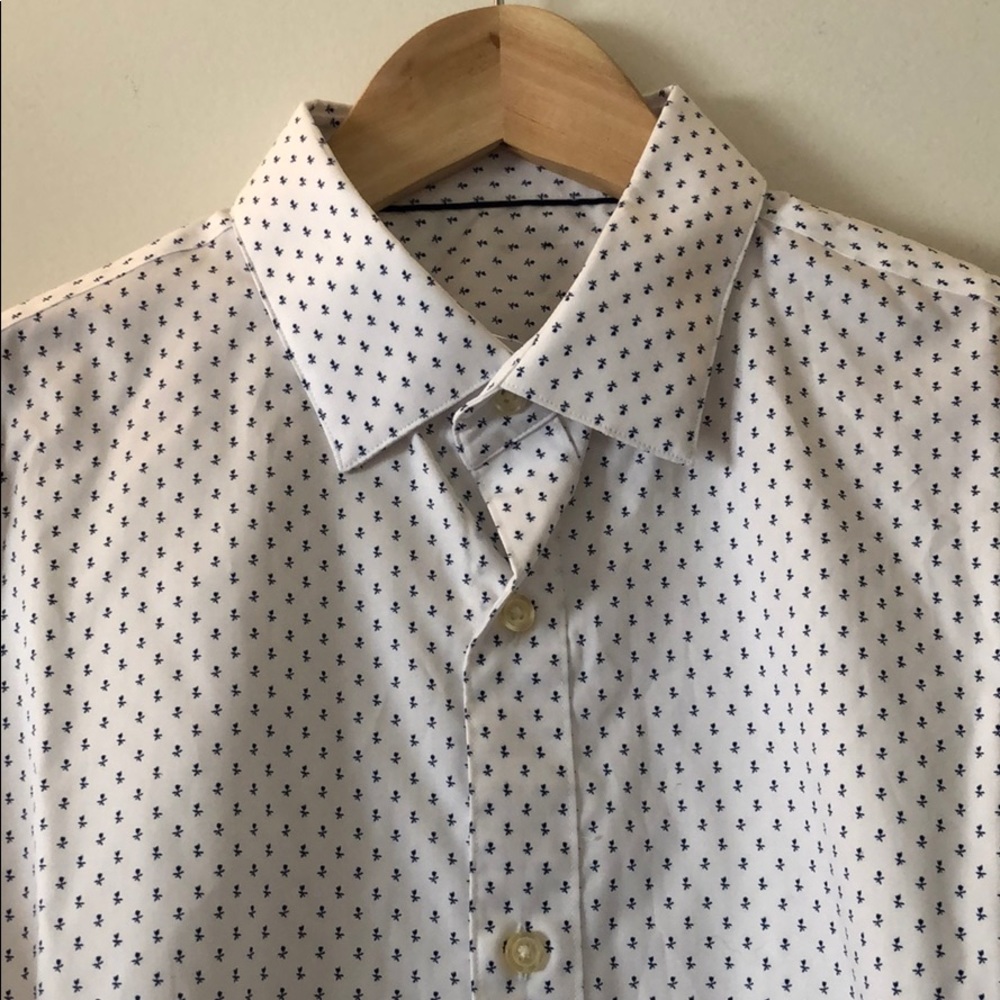 Banana Republic Micro-Print Floral Button Down